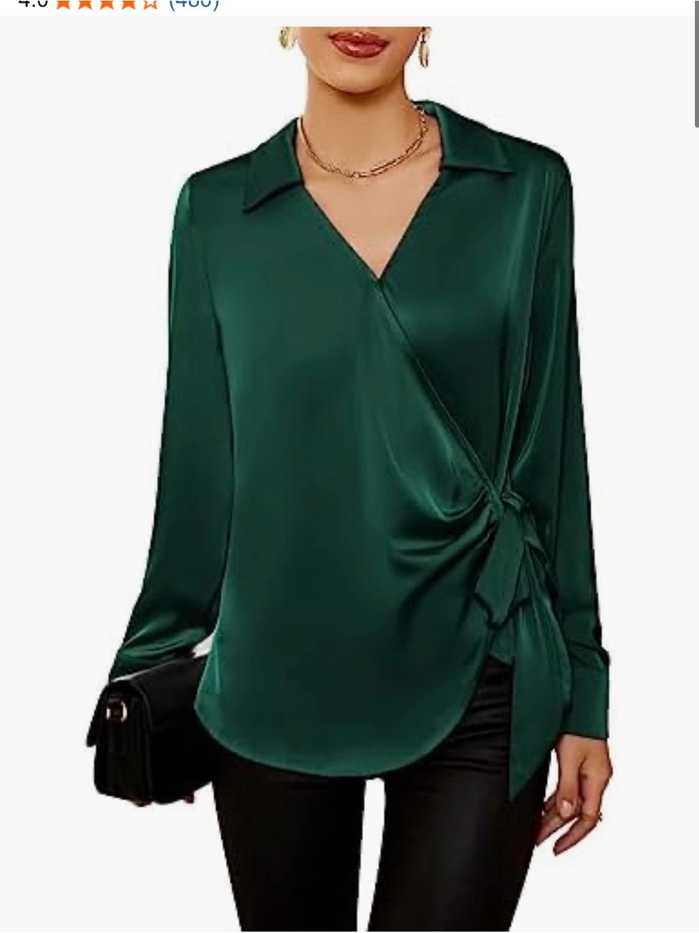 GRACE KARIN Women's Satin Silk Blouse Size Medium